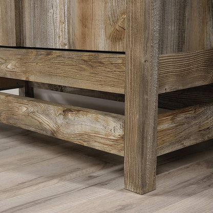 Farmhouse Storage Cabinet Wardrobe Armoire in Rustic Wood Finish-1