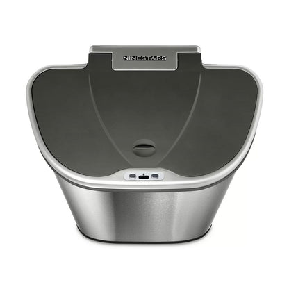 Dual Stainless Steel 18-Gallon Trash Can Recycle Bin with Motion Sensor Lid-1