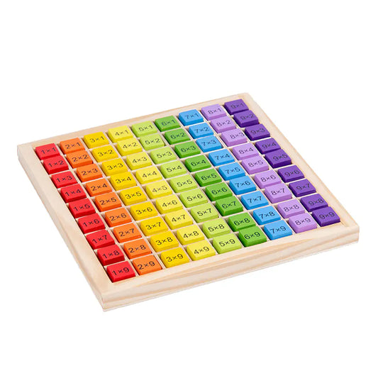 Wooden 99 Multiplication Table Building Blocks Toy