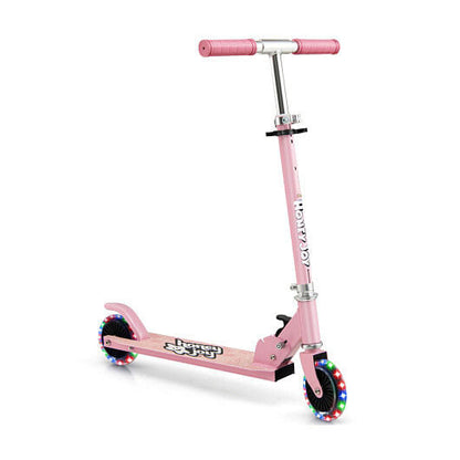 Folding Kick Scooter with 3 Adjustable Heights for Kids-Pink-9