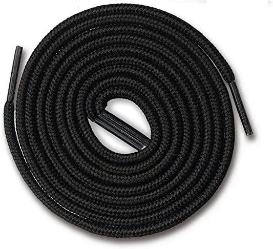 5mm Thick Black Polyester Shoe Laces for Casual Sports