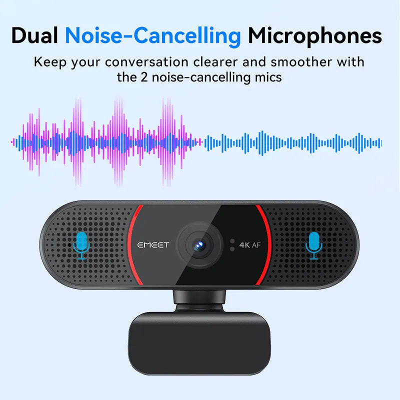 4K USB Mini Webcam with Sony Sensor Autofocus Black-3