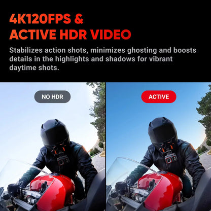 4K Action Camera Sensor Dual Stabilization Black-3