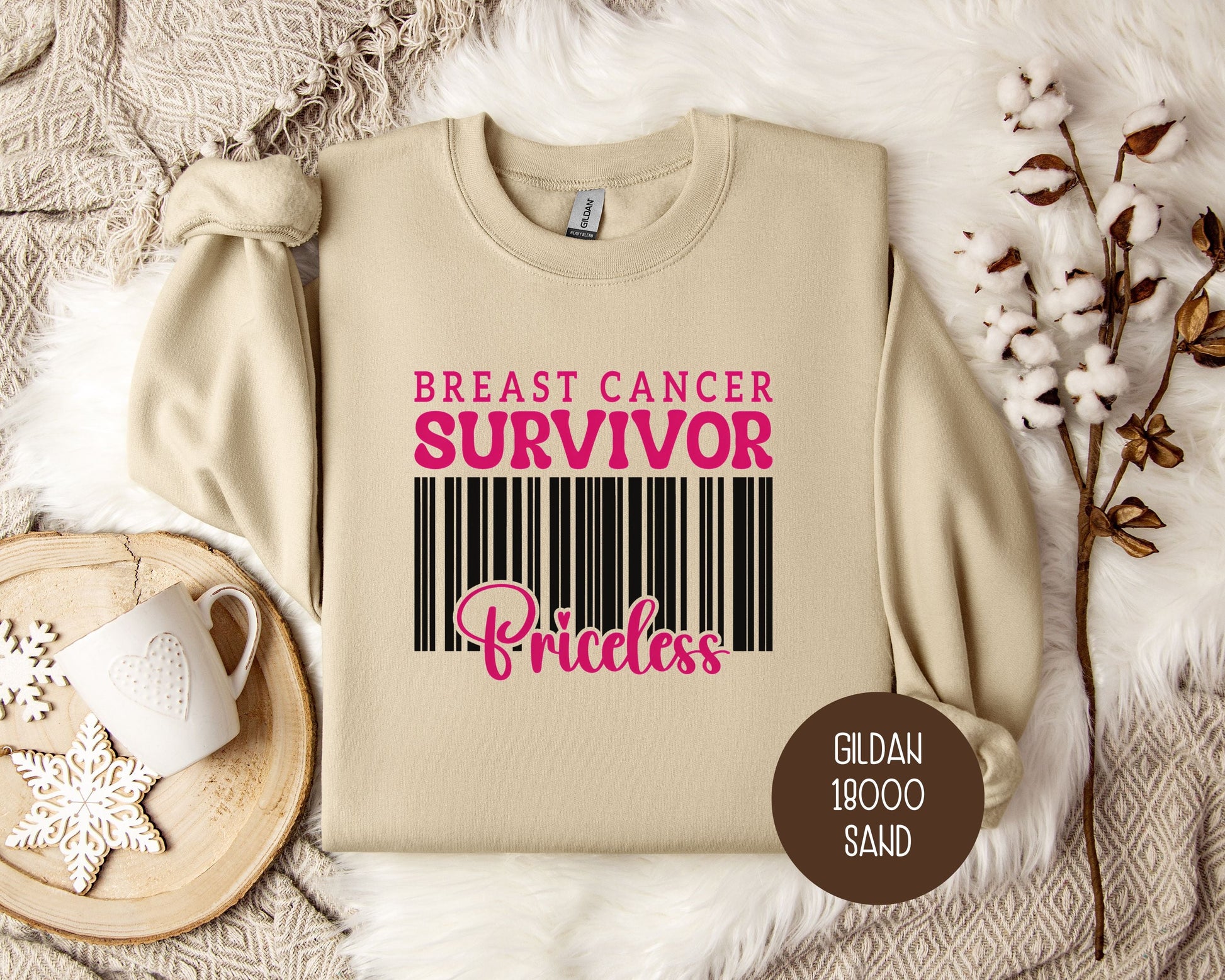 Breast Cancer Survivor Priceless Sweatshirt-0