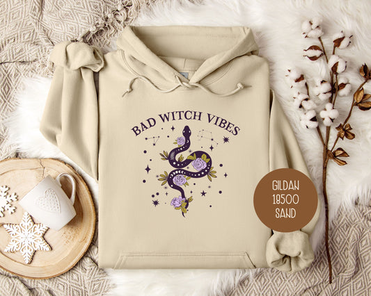Bad Witch Vibes Halloween Hoodie-0