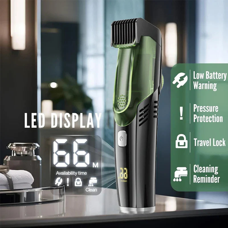 Cordless Beard Trimmer & Electric Shaver 20 Trim Settings Green-2