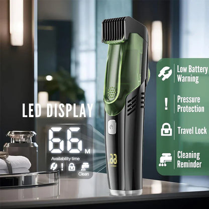 Cordless Beard Trimmer & Electric Shaver 20 Trim Settings Green-2