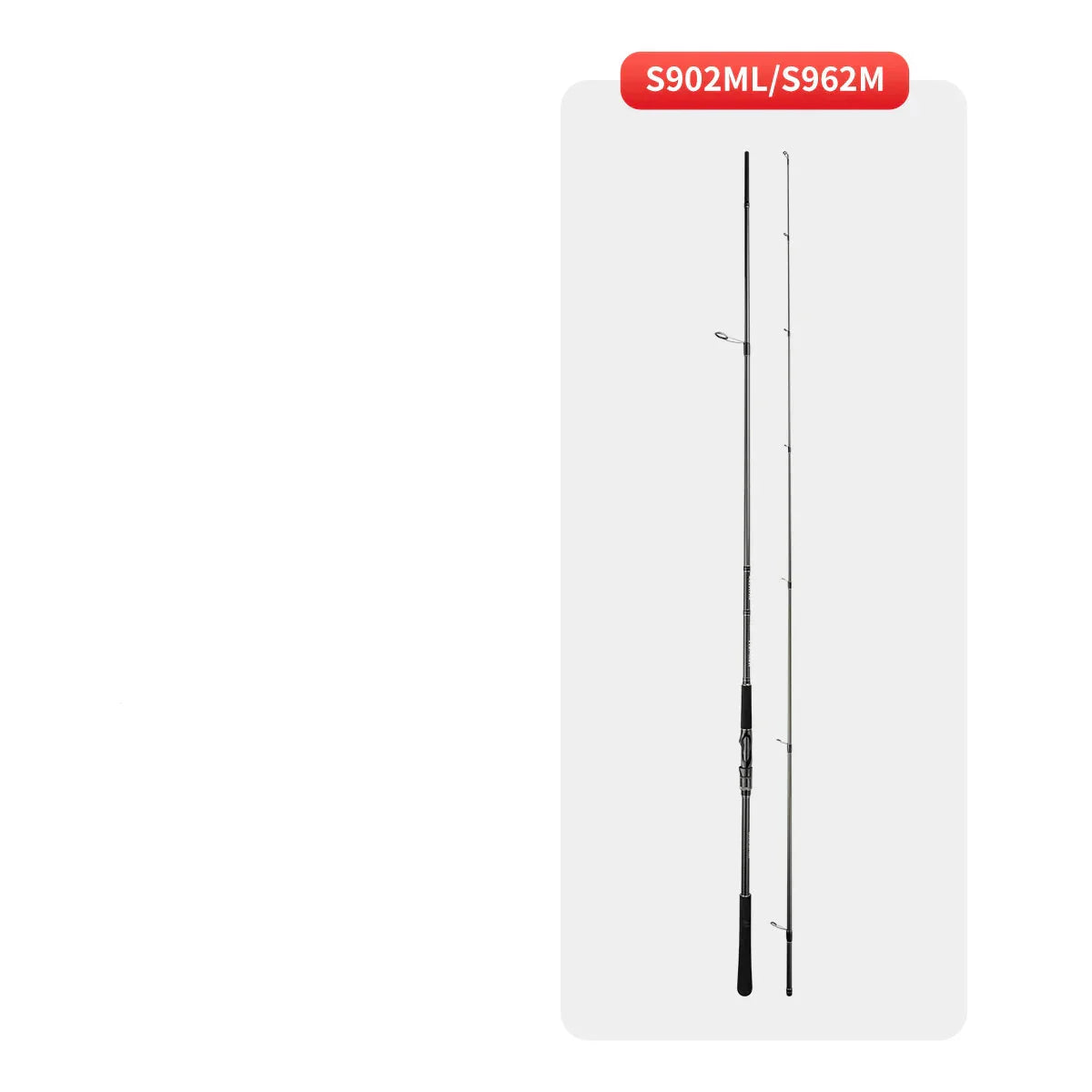 Inshore Spinning Fishing Rod Long Casting Carbon Rod Black-2