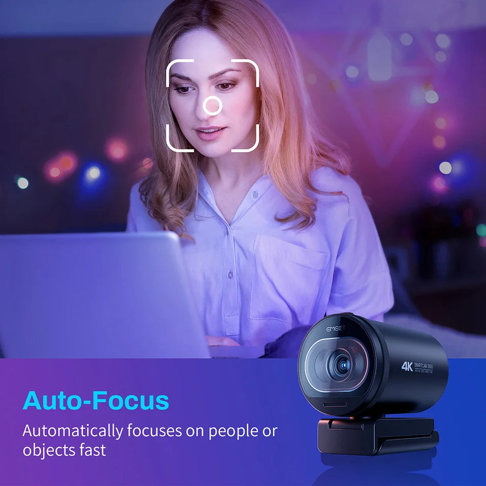 4K Streaming Webcam with Autofocus Black-2