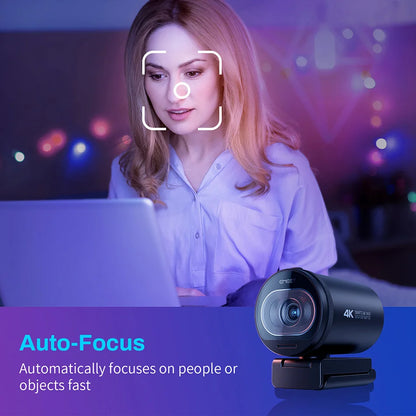 4K Streaming Webcam with Autofocus Black-2
