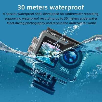 5K Ultra HD Action Camera with Electronic Stabilization Grey-3