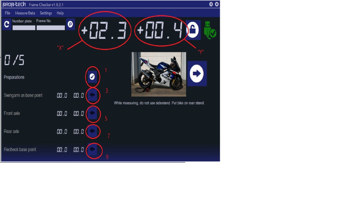 LaserEVO PC motorcycle frame measurement system-2