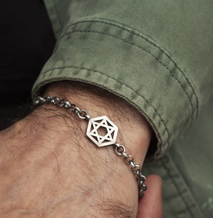 Geometric Star of David Bracelet-0