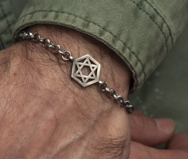 Geometric Star of David Bracelet-3
