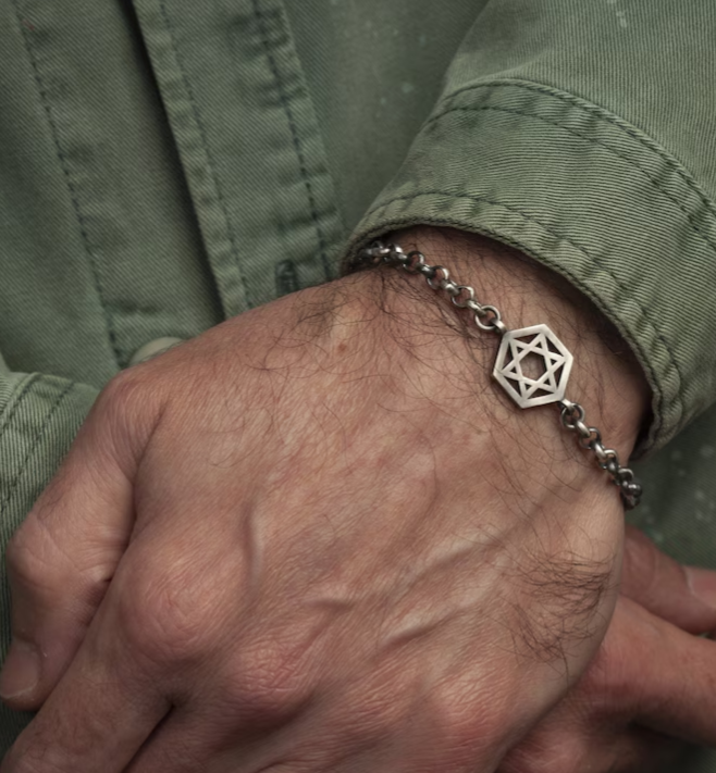 Geometric Star of David Bracelet-4