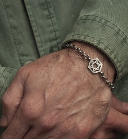 Geometric Star of David Bracelet-4