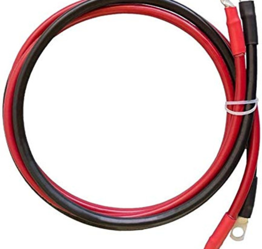 Battery Inverter Cables 5FT/1.5M 25MM¬≤/4AWG For 3/8 IN Lugs-0