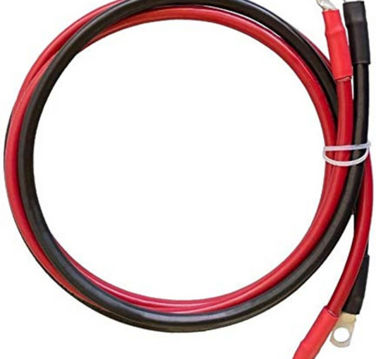 Battery Inverter Cables 5FT/1.5M 25MM¬≤/4AWG For 3/8 IN Lugs-0