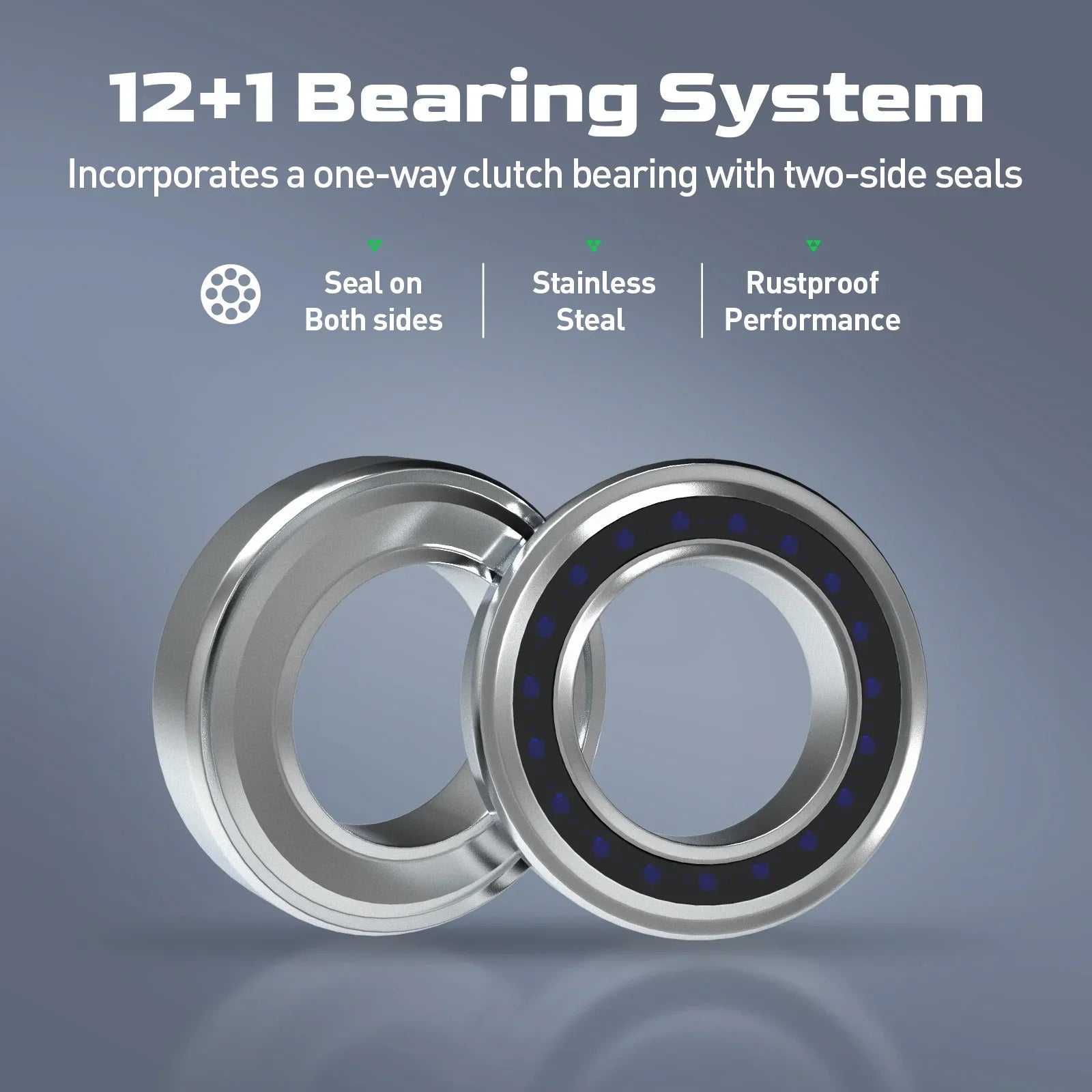 Flag Round Baitcasting Reel 5000 13kg Max DragRight Hand Silver-3