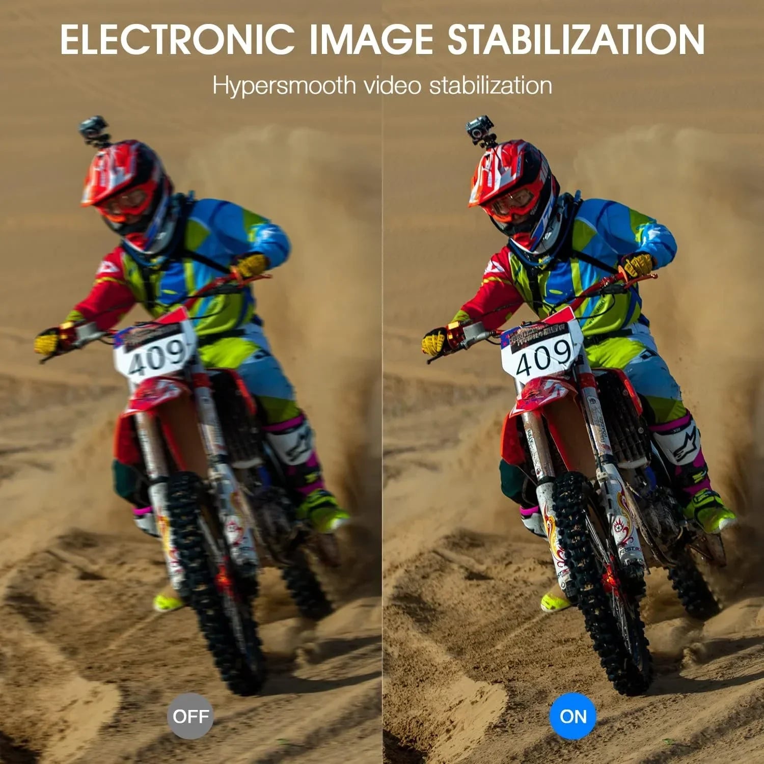 5K Action Camera Dual Screen 60FPS 4K Sports Cam Black-3
