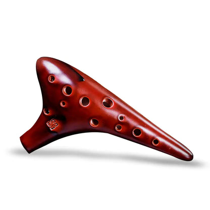 Hand-Painted 12-Hole Ocarina Set with Starry Design