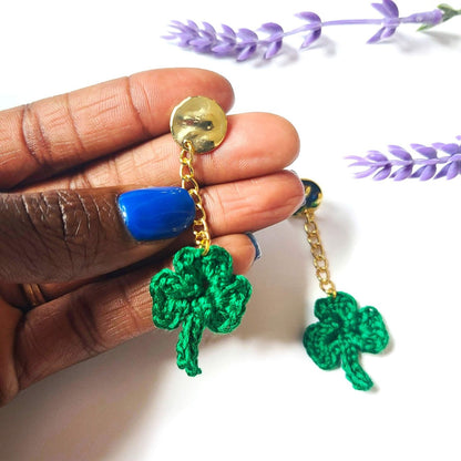 Shamrock Dangle Earrings-3