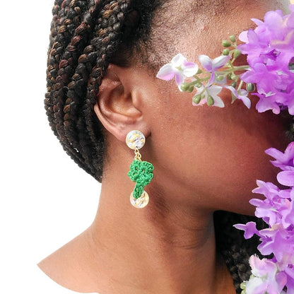 4 Leaf Clover Dangle Earrings-1