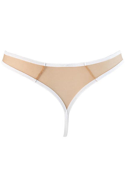 Sheer Mesh Thong Panty Axami Enigma White-3
