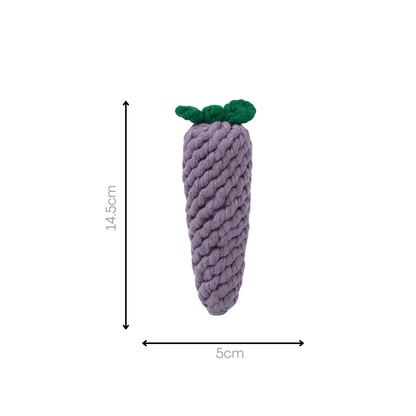 Handmade Eggplant Rope Toy-3