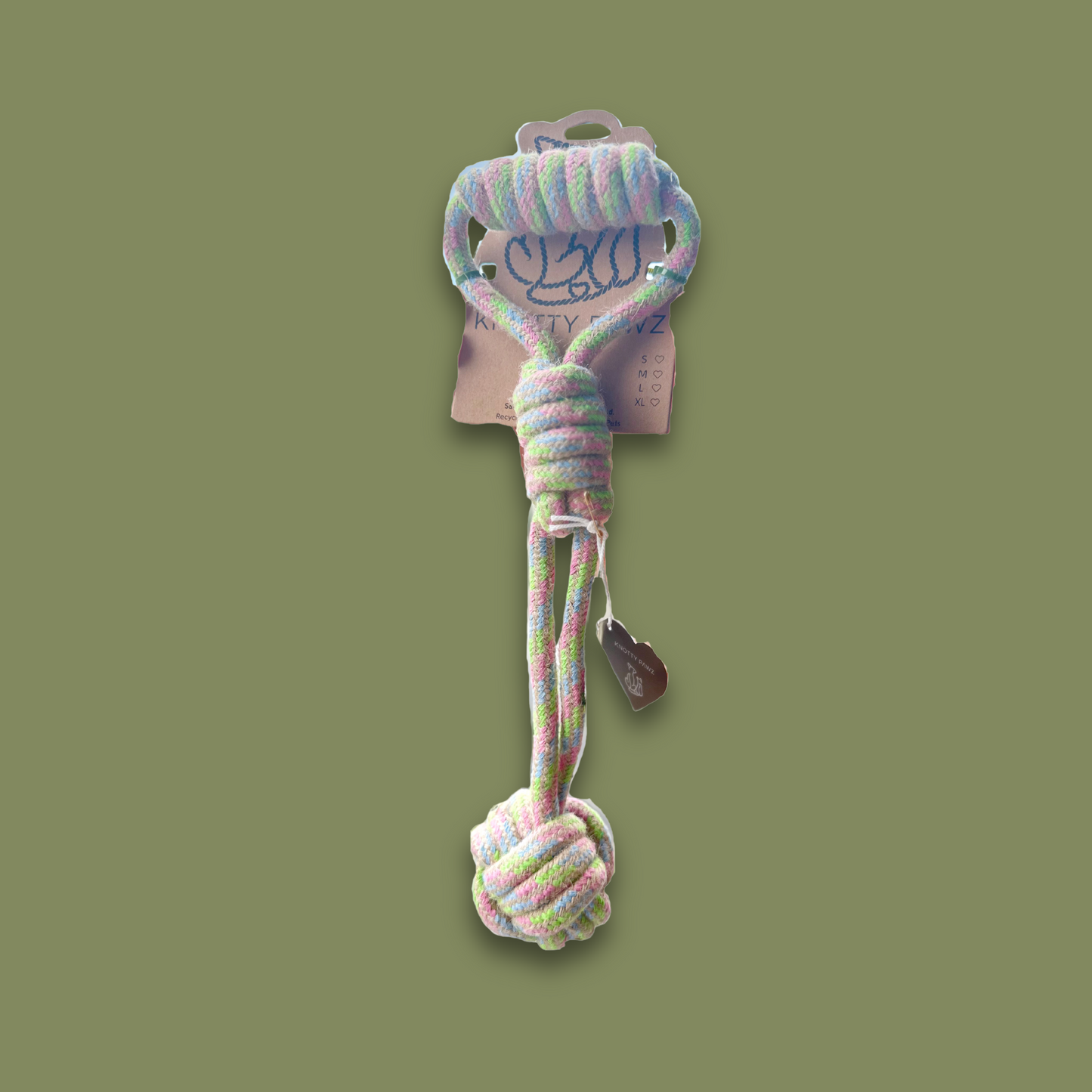 Hemp Rope Tug Dog Toy Monkey Fist-1