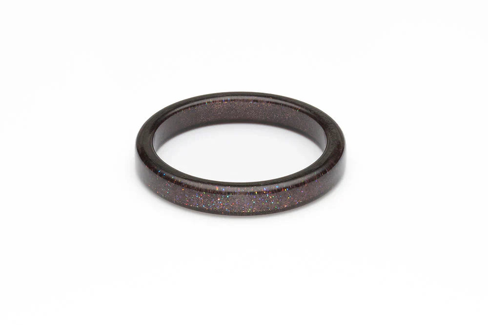 Gunmetal Glitter Bangle by Splendette-0