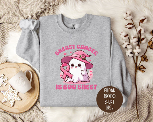 Breast Cancer Is Boo Sheet Sweatshirt-0