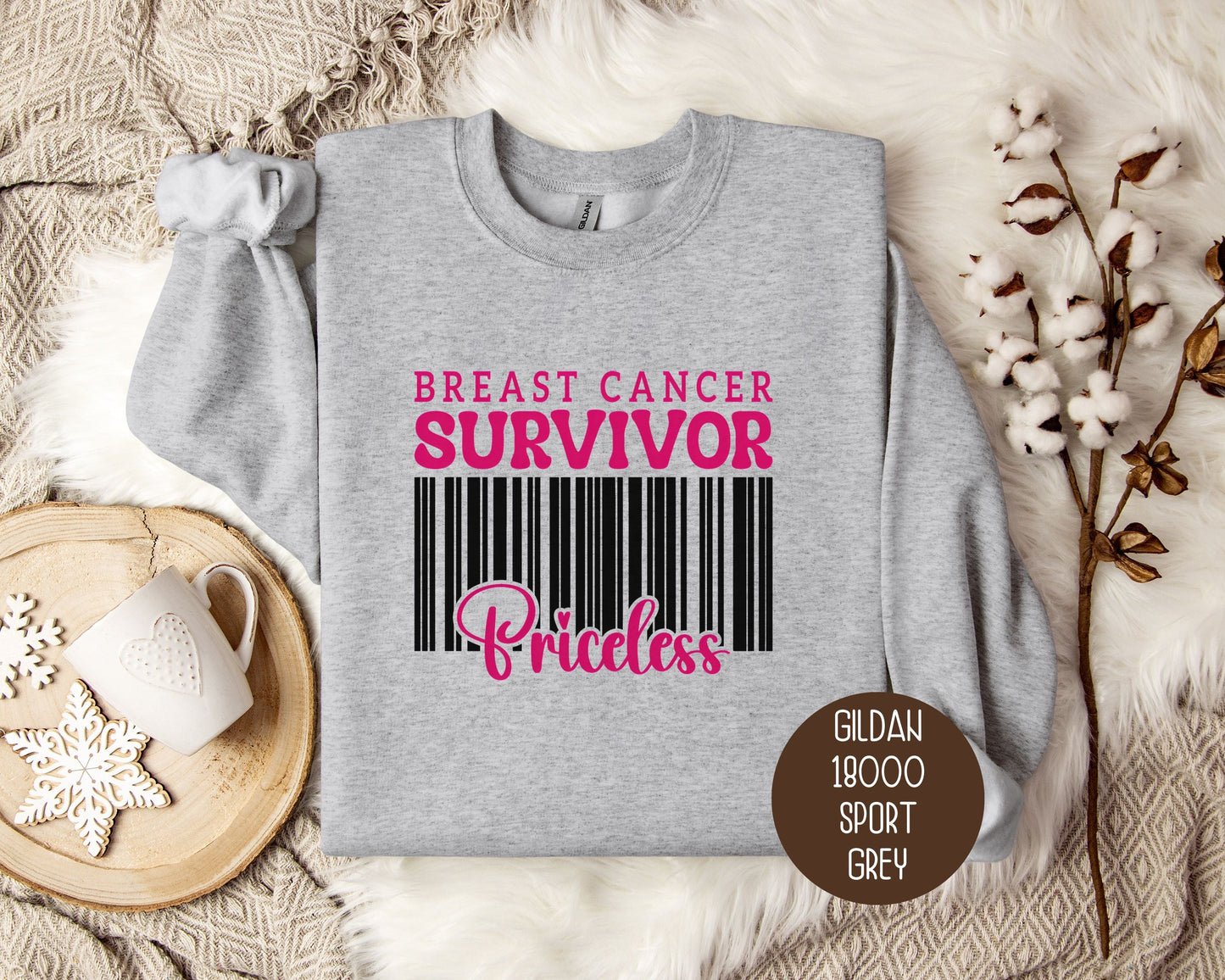 Breast Cancer Survivor Priceless Sweatshirt-1