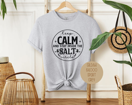 Keep Calm and Stay Inside Salt Circle Shirt-0