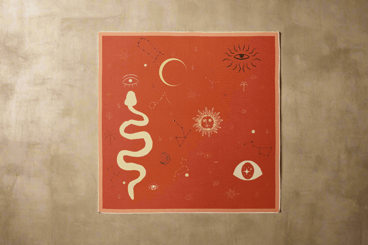 Cosmic Silk Beach Wrap Scarf in Mystic-2