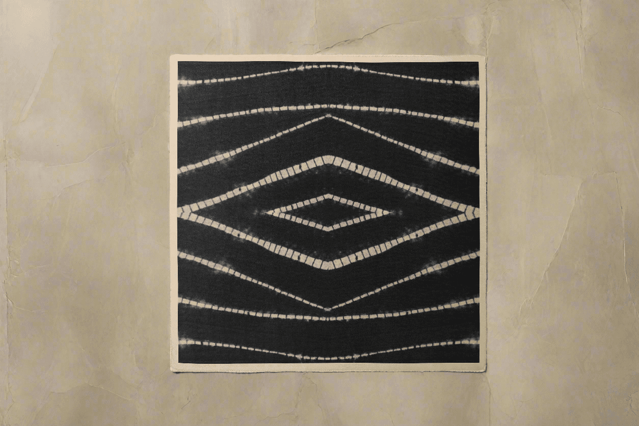 Charcoal Shibori Silk Beach Wrap Scarf-1