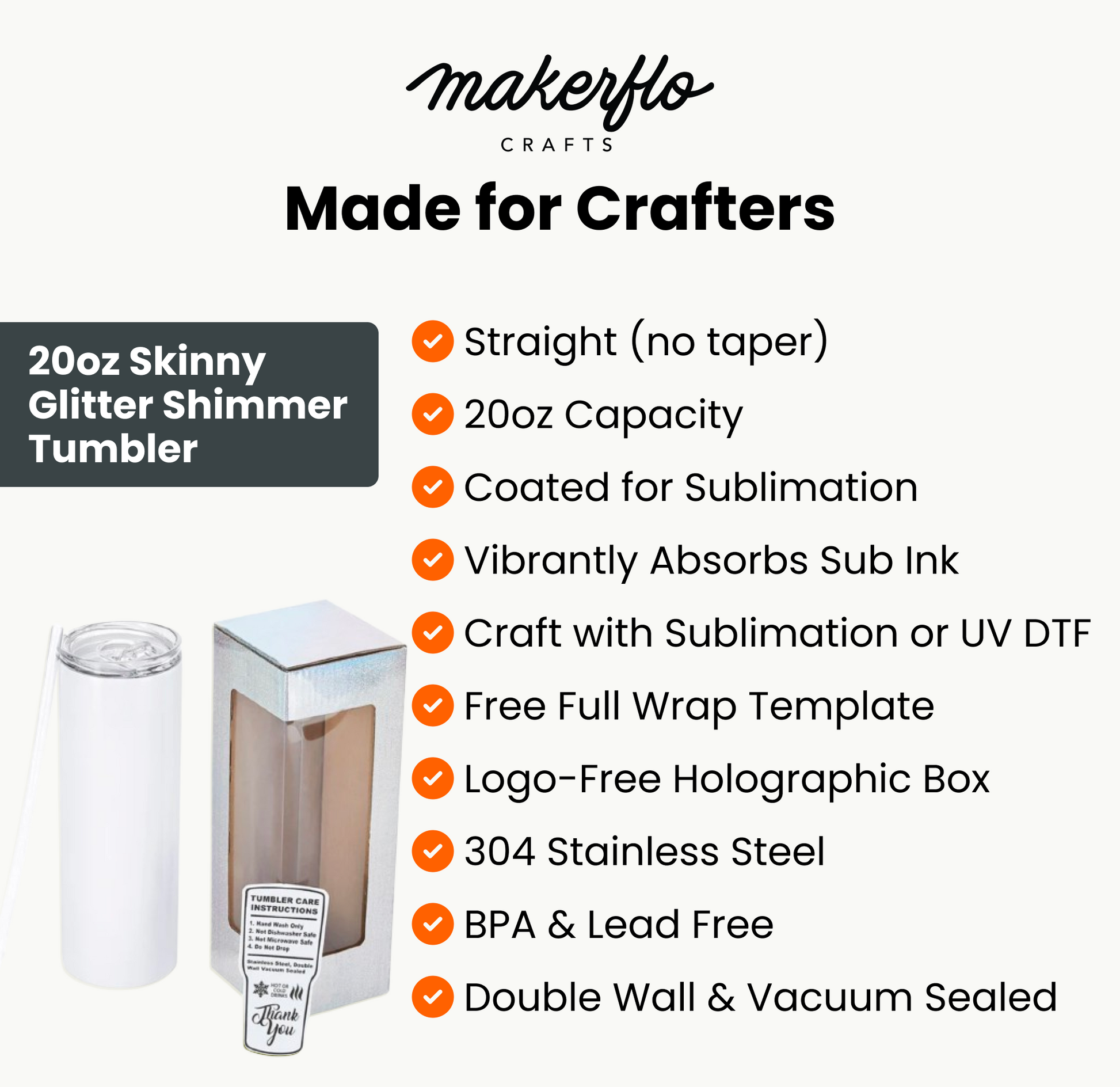 20oz Skinny Tumbler Glitter Shimmer DESTASH-4