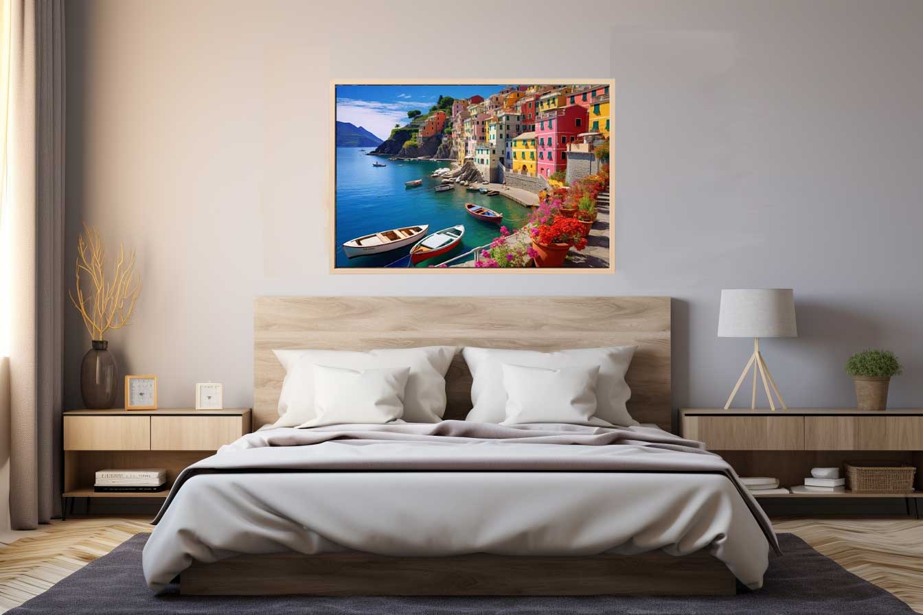 Cinque Terre in Italy Canvas Art Print-1