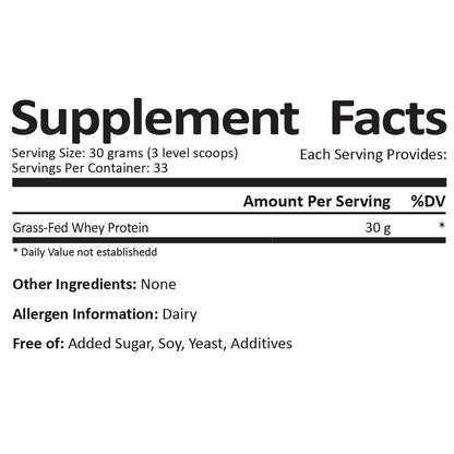 Grass Fed Whey Protein (Plain)-1