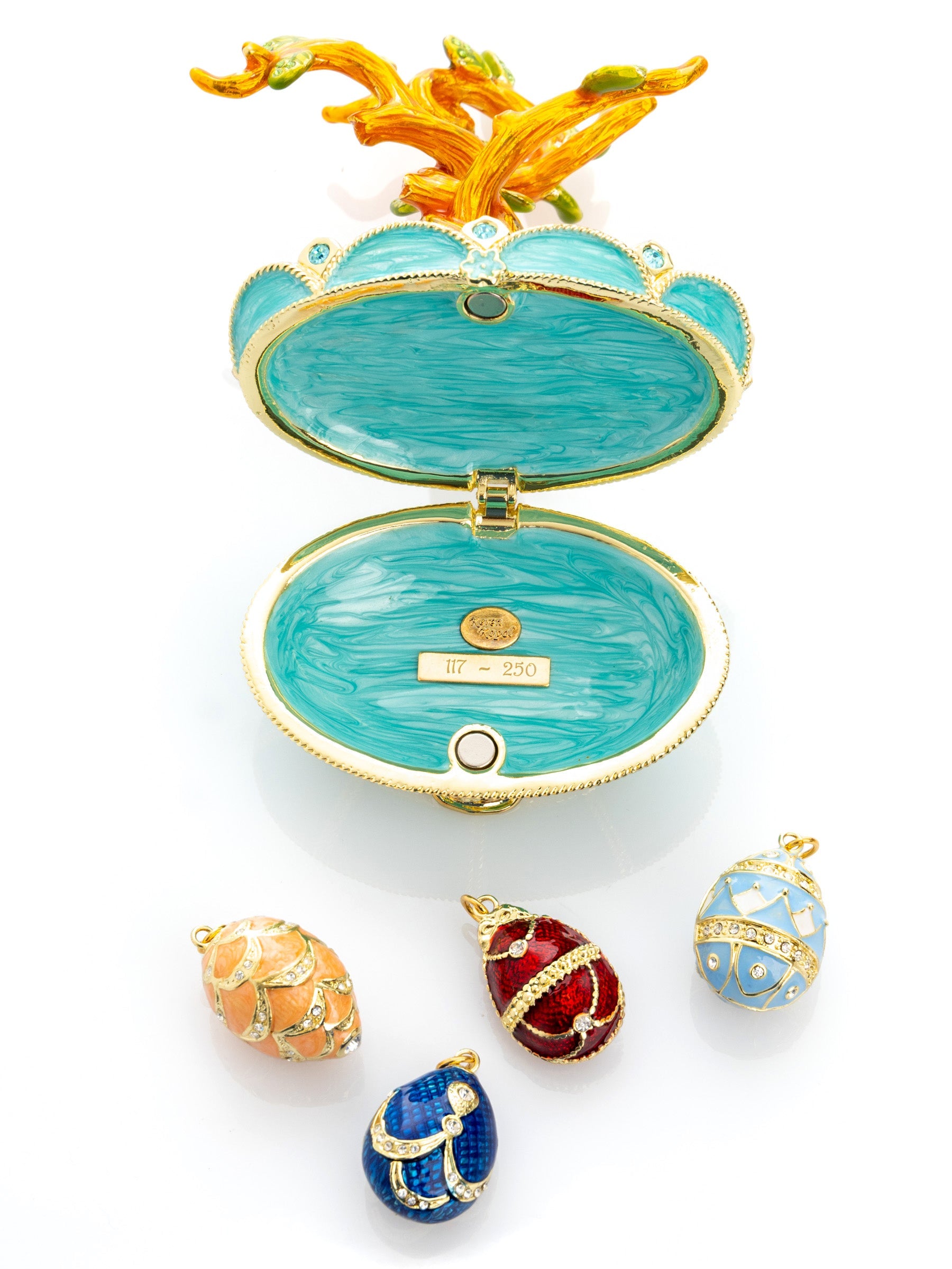 Faberge Egg Pendant Necklaces Tree-3