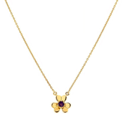 18K Gold Over Brass Natural Gemstones Round Shape Necklace BN-1035 TGN1006-5