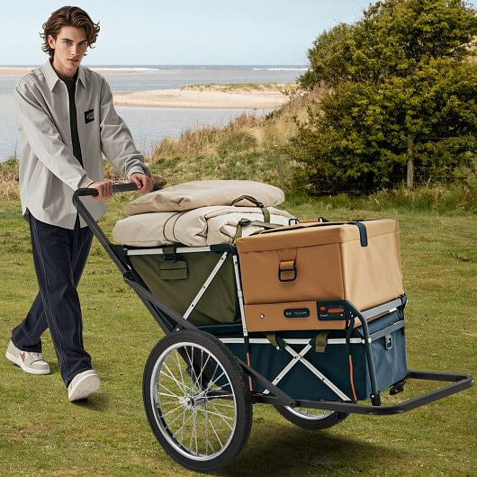 550 LBS Folding Deer Game Cart with Polyester Liner for Hunting-1