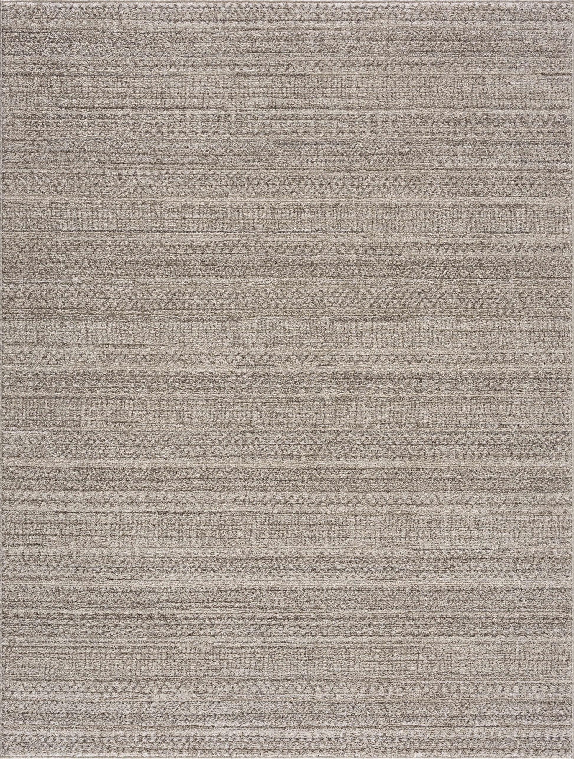 Nate Beige Tribal High Pile Carpet-1