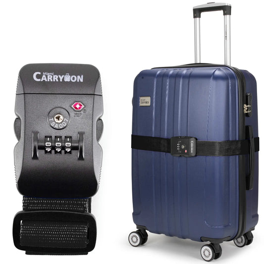Adjustable TSA Approved Combination Lock Luggage Strap-0