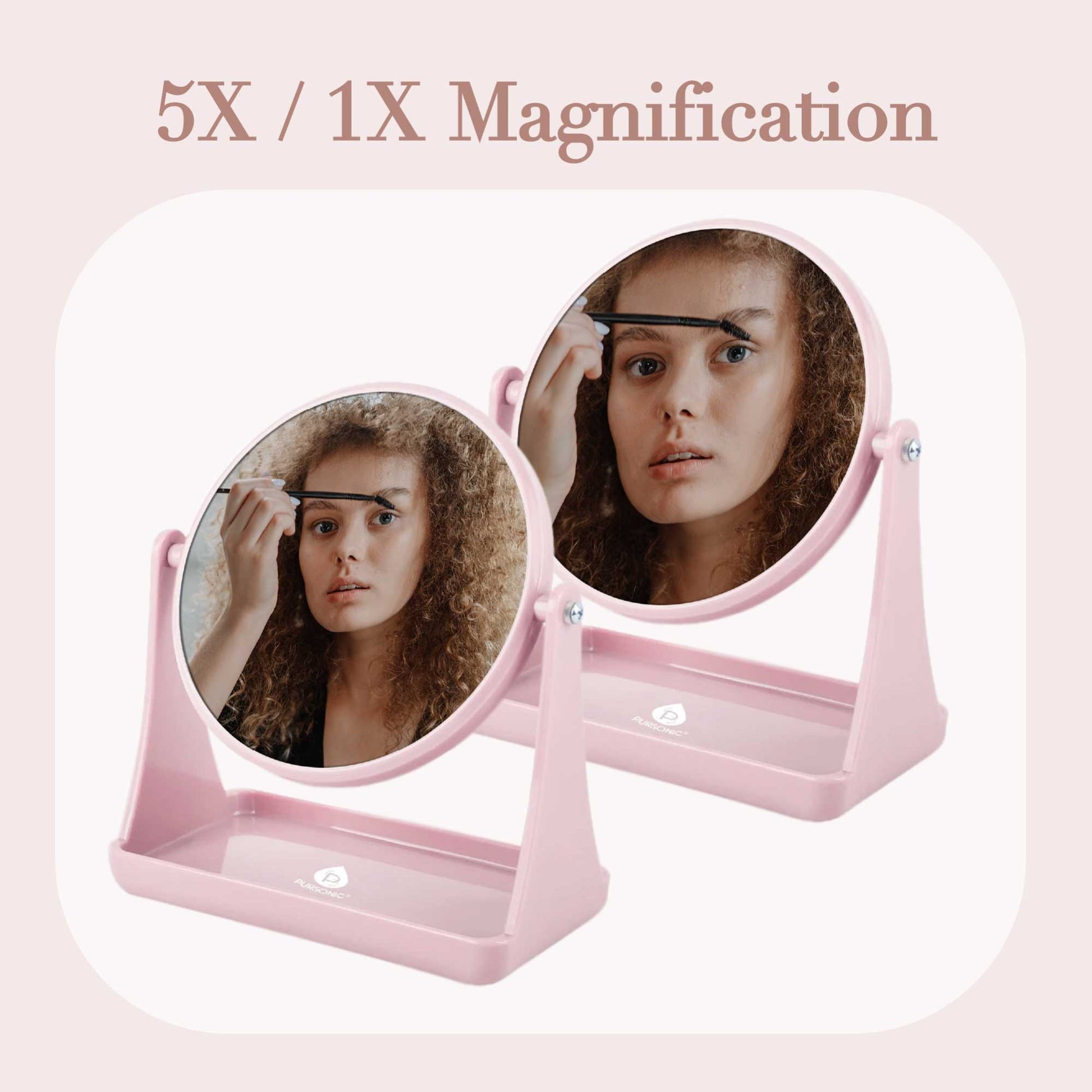 Dual Side Mirror With Organizer Tray-2