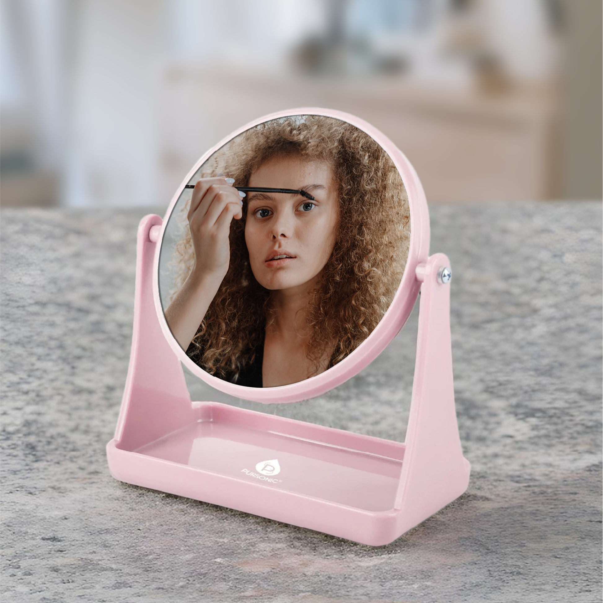 Dual Side Mirror With Organizer Tray-4