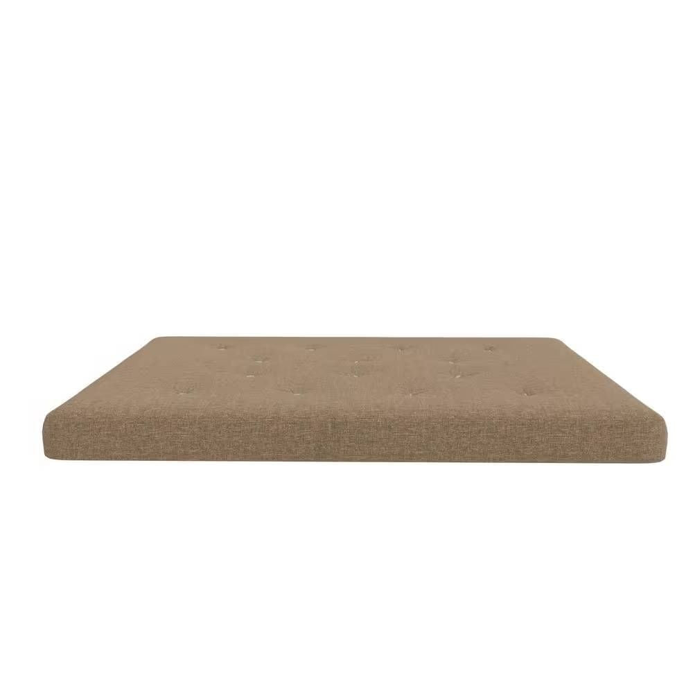 Full size 6-inch Thick Innerspring Futon Mattress in Tan-0