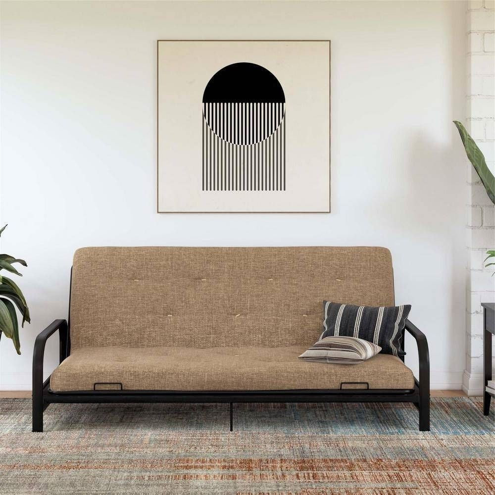 Full size 6-inch Thick Innerspring Futon Mattress in Tan-1