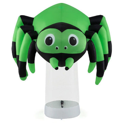6 Feet Halloween Inflatable Spider with 3 Color Rotating Light-0