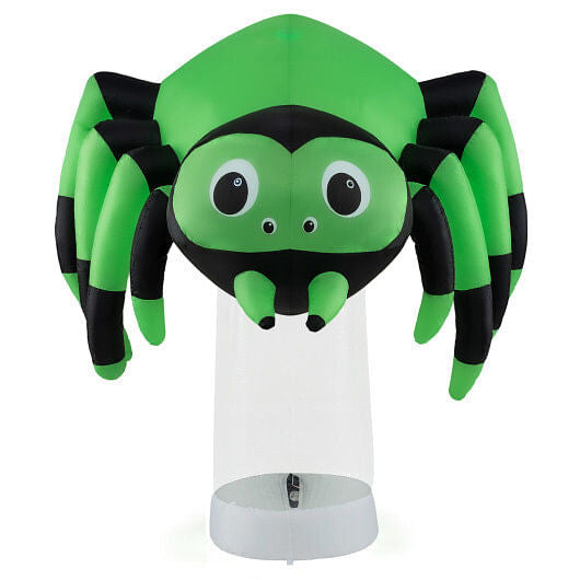 6 Feet Halloween Inflatable Spider with 3 Color Rotating Light-0